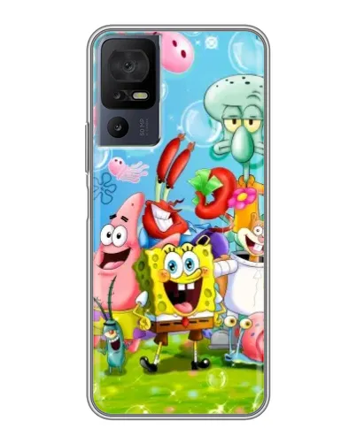 Чехол для ZTE Nubia RedMagic 11 Pro Plus с картинкой «Губка Боб и друзья» Чехол для ZTE Nubia RedMagic 11 Pro Plus с картинкой «Губка Боб и друзья»