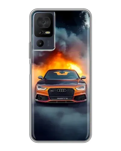 Чехол для ZTE Nubia RedMagic 11 Pro Plus с картинкой «Audi в огненном дыму» Чехол для ZTE Nubia RedMagic 11 Pro Plus с картинкой «Audi в огненном дыму»