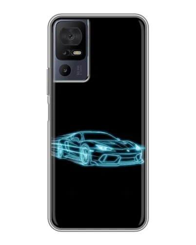 Чехол для ZTE Nubia RedMagic 11 Pro Plus с картинкой «Неоновый контур Lamborghini»