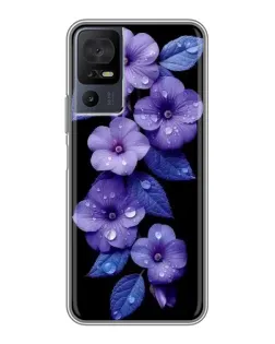 Чехол для ZTE Nubia RedMagic 11 Pro Plus с картинкой «Фиолетовые цветы с росою» Чехол для ZTE Nubia RedMagic 11 Pro Plus с картинкой «Фиолетовые цветы с росою»
