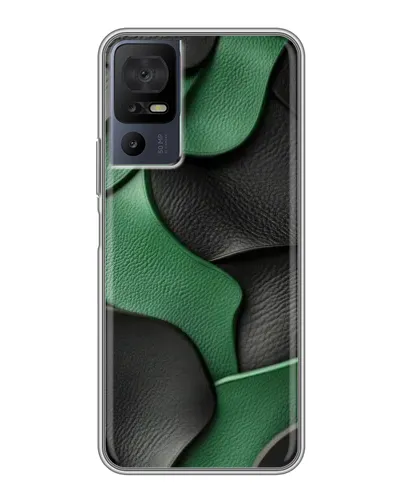 Чехол для ZTE Nubia RedMagic 11 Pro Plus с картинкой «Зеленые кожаные волны»