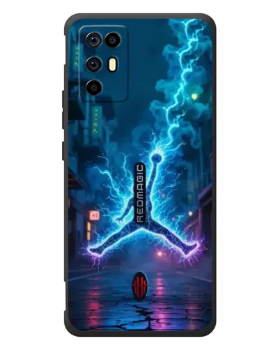 Чехол для ZTE Nubia RedMagic 6R с картинкой «Jordan Gold Jumpman»