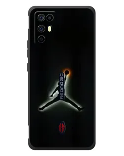 Чехол для ZTE Nubia RedMagic 6R с картинкой «Jordan Gradient Logo»