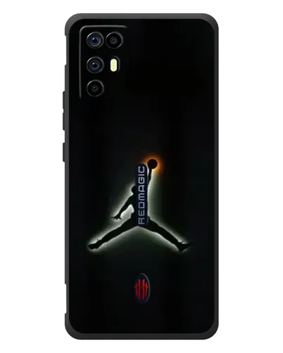 Чехол для ZTE Nubia RedMagic 6R с картинкой «Jordan Gradient Logo»