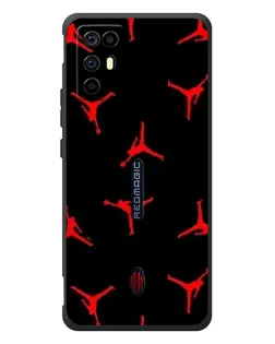 Чехол для ZTE Nubia RedMagic 6R с картинкой «Jordan Red Pattern»