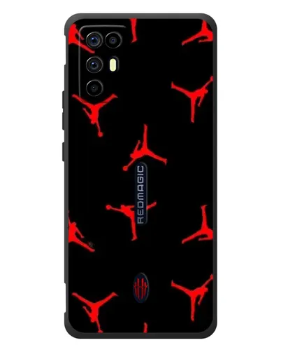 Чехол для ZTE Nubia RedMagic 6R с картинкой «Jordan Red Pattern»