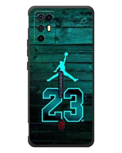 Чехол для ZTE Nubia RedMagic 6R с картинкой «Jordan Cyan 23»