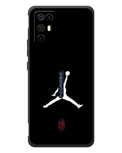 Чехол для ZTE Nubia RedMagic 6R с картинкой «Jordan Silhouette»