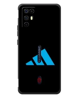 Чехол для ZTE Nubia RedMagic 6R с картинкой «Adidas Cyan Logo»