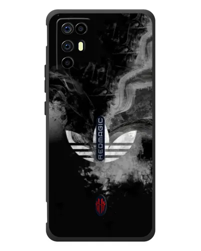 Чехол для ZTE Nubia RedMagic 6R с картинкой «Абстрактный дым Adidas»