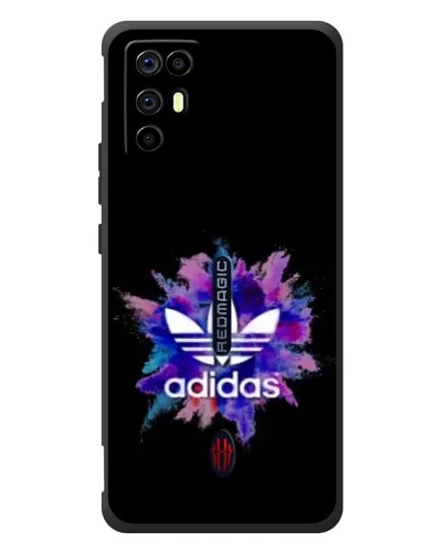 Чехол для ZTE Nubia RedMagic 6R с картинкой «Взрыв красок Adidas»
