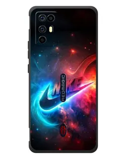 Чехол для ZTE Nubia RedMagic 6R с картинкой «Огненный логотип Nike»