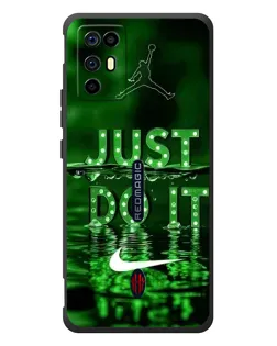 Чехол для ZTE Nubia RedMagic 6R с картинкой «Зеленый неоновый Nike»