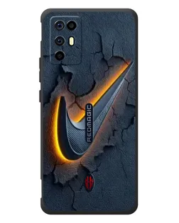 Чехол для ZTE Nubia RedMagic 6R с картинкой «Объемный логотип Найк»