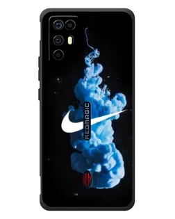 Чехол для ZTE Nubia RedMagic 6R с картинкой «Nike и синий дым»