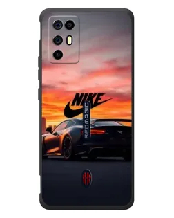 Чехол для ZTE Nubia RedMagic 6R с картинкой «Nike и суперкар»