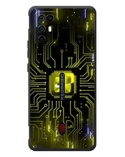 Чехол для ZTE Nubia RedMagic 6R с картинкой «Nike — золотая искра»