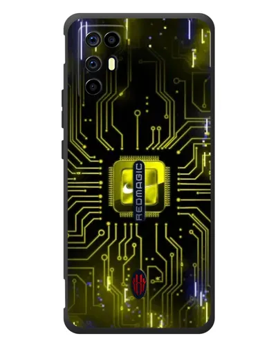 Чехол для ZTE Nubia RedMagic 6R с картинкой «Nike — золотая искра»