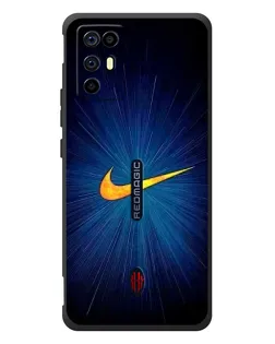 Чехол для ZTE Nubia RedMagic 6R с картинкой «Синий пульс Nike»