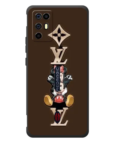 Чехол для ZTE Nubia RedMagic 6R с картинкой «LV и Микки Маус»