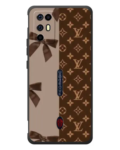 Чехол для ZTE Nubia RedMagic 6R с картинкой «Louis Vuitton — банты»