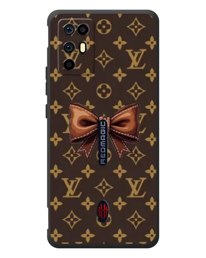 Чехол для ZTE Nubia RedMagic 6R с картинкой «LV с бантом»