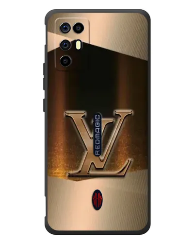 Чехол для ZTE Nubia RedMagic 6R с картинкой «LV — золотое сияние»