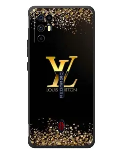 Чехол для ZTE Nubia RedMagic 6R с картинкой «LV — золотые искры»