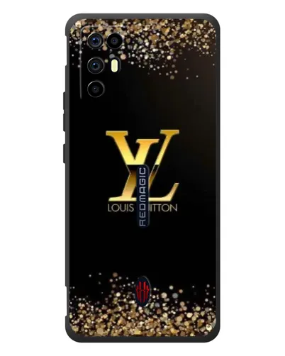 Чехол для ZTE Nubia RedMagic 6R с картинкой «LV — золотые искры»