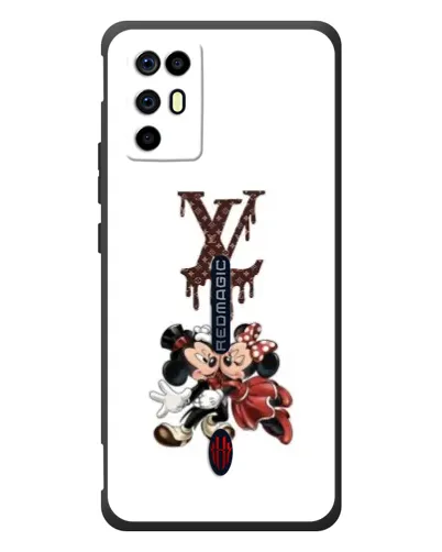 Чехол для ZTE Nubia RedMagic 6R с картинкой «LV и Микки Маус»