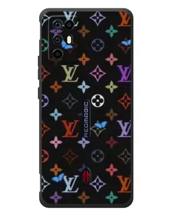 Чехол для ZTE Nubia RedMagic 6R с картинкой «Цветная монограмма LV»