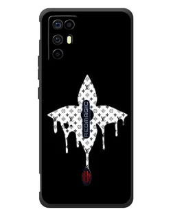 Чехол для ZTE Nubia RedMagic 6R с картинкой «Цветочная монограмма»
