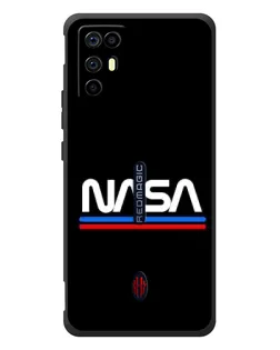 Чехол для ZTE Nubia RedMagic 6R с картинкой «NASA — классика Red Blue»