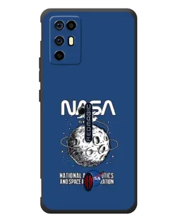 Чехол для ZTE Nubia RedMagic 6R с картинкой «NASA — лунная миссия»
