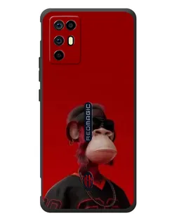 Чохол для ZTE Nubia RedMagic 6R з картинкою «Bored Ape в червоному»