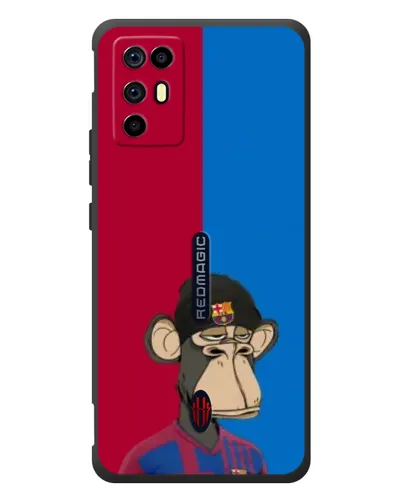 Чехол для ZTE Nubia RedMagic 6R с картинкой «Bored Ape — фанат Барсы» Чехол для ZTE Nubia RedMagic 6R с картинкой «Bored Ape — фанат Барсы»
