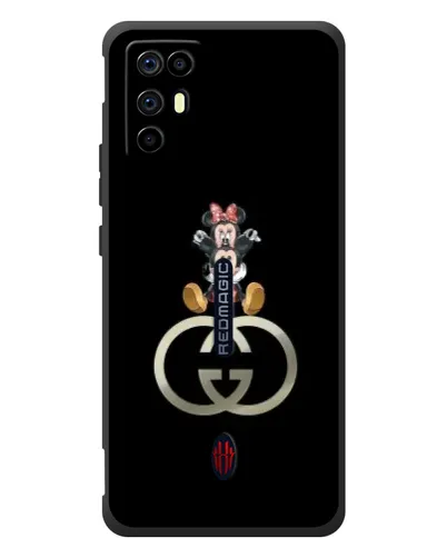 Чехол для ZTE Nubia RedMagic 6R с картинкой «Минни Маус на лого»