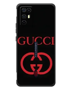 Чохол для ZTE Nubia RedMagic 6R з картинкою «Gucci — червоний логотип»