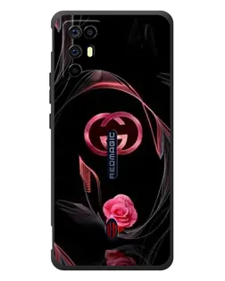 Чохол для ZTE Nubia RedMagic 6R з картинкою «Gucci — неонова троянда»