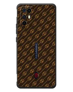 Чохол для ZTE Nubia RedMagic 6R з картинкою «Gucci — золоті діагоналі»