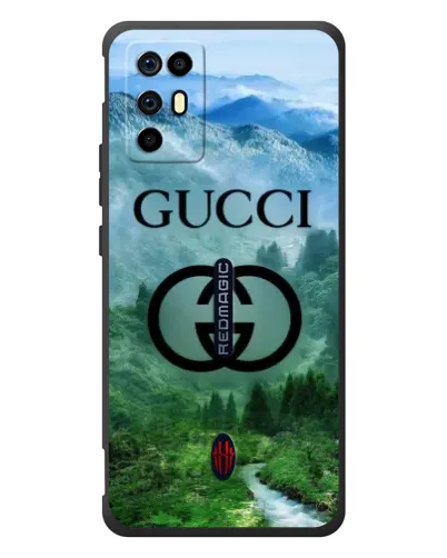 Чехол для ZTE Nubia RedMagic 6R с картинкой «Gucci — горный пейзаж»