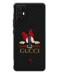 Чохол для ZTE Nubia RedMagic 6R з картинкою «Мінні Маус Gucci — чорний»