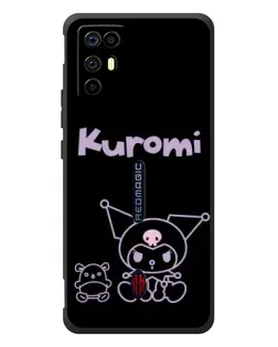 Чохол для ZTE Nubia RedMagic 6R з картинкою «Kuromi — чорний мінімалізм»