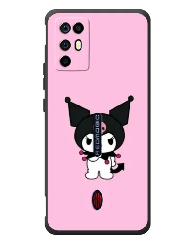 Чехол для ZTE Nubia RedMagic 6R с картинкой «Kuromi — розовая нежность»