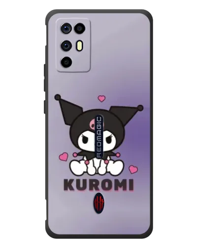 Чехол для ZTE Nubia RedMagic 6R с картинкой «Kuromi — фиолетовый арт»