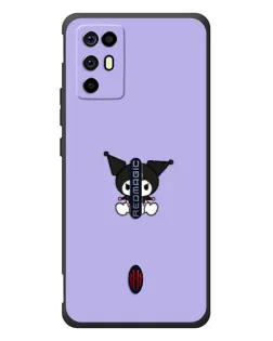 Чехол для ZTE Nubia RedMagic 6R с картинкой «Kuromi — фиолетовый минимализм»