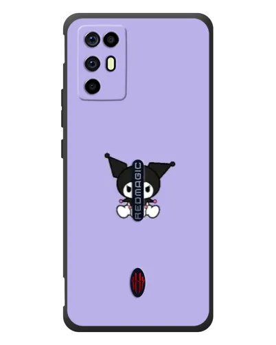 Чехол для ZTE Nubia RedMagic 6R с картинкой «Kuromi — фиолетовый минимализм»