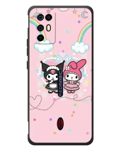 Чехол для ZTE Nubia RedMagic 6R с картинкой «My Melody и Kuromi»