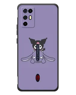 Чехол для ZTE Nubia RedMagic 6R с картинкой «Kuromi на лиловом фоне»