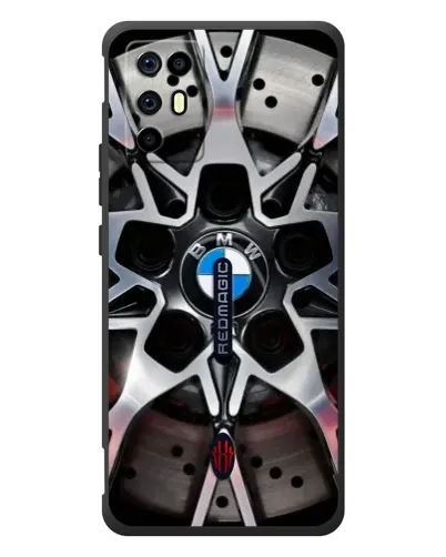 Чехол для ZTE Nubia RedMagic 6R с картинкой «BMW — деталь диска»